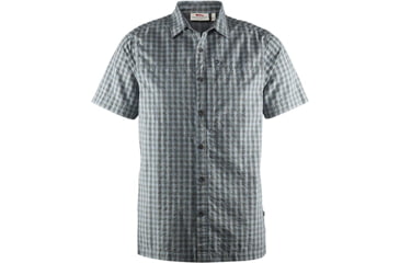 Image of Fjallraven Svante Seersucker Short Sleeve Shirt - Mens, Medium, Dusk, F81544-42-M