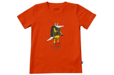 Image of Fjallraven Trekking Fox T-Shirt - Kids-EU 104-Flame Orange