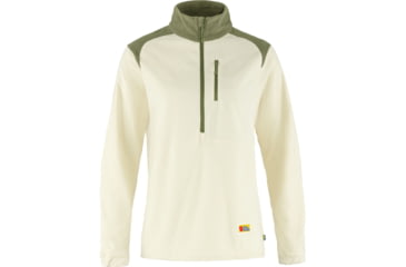 Image of Fjallraven Vardag Lite Fleece - Womens, Chalk White/Light Olive, Extra Large, F84785-113-622-XL
