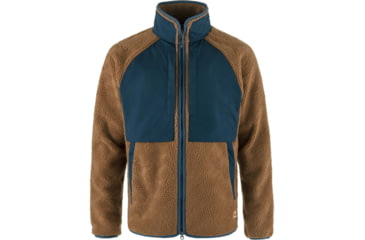 Image of Fjallraven Vardag Pile Jacket - Mens, Chestnut/Navy, Medium, F87164-230-560-M