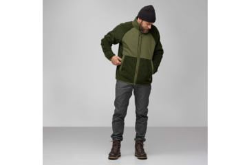Image of Fjallraven Vardag Pile Jacket - Mens, Deep Forest/Laurel Green, Medium, F87164-662-625-M