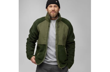 Image of Fjallraven Vardag Pile Jacket - Mens, Deep Forest/Laurel Green, Medium, F87164-662-625-M