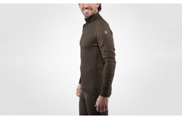 Image of Fjallraven Varmland Woolterry Half Zip - Mens, Dark Olive, Large, F90838-633-L