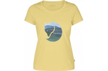 Image of Fjallraven Watercolour Fox T-Shirt - Women's-Pale Yellow-Large
