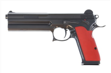 Image of FK BRNO Field Pistol Pistol, 7.5 mm FK, 6 in barrel, steel alloy frame, custom aluminum grip, recoil operated semi-automatic, front red-dot, rear peep, 16 round magazine, Field Pistol-1-FRRMPG