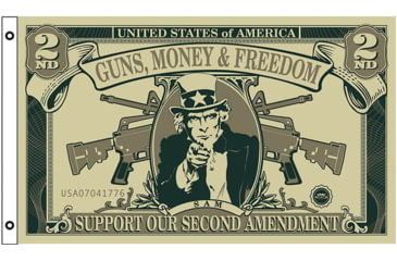 Image of Flags Guns Freedom Dollar Flag