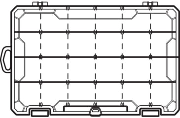 Image of Flambeau 4007 Tuff Tainer 6 Fixed Compartments With Adjust. Dividers and Zerust, 4007