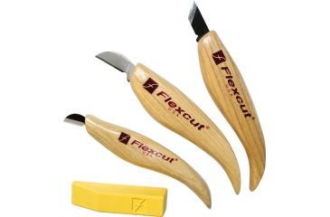 Image of Flexcut 3pc Chip Carving Knife Set FLEXKN115