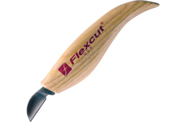 Image of Flexcut Chip Carving Knife, 1 1/8 high carbon steel blade, Ergonomic wood handle, KN15