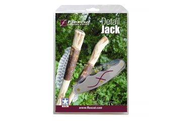 Image of Flexcut Detail Jack Fixed Blade Knife,4.25in closed,Detail Blade,Ergonomic Gray Alum Handle FLEXJKN90