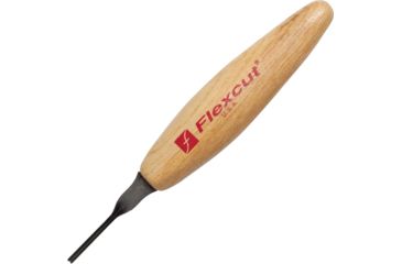 Image of Flexcut Micro Deep U-Gouge 1.5mm Fixed Blade Knife, 1.75in, Carbon Steel, Wood Handle FLEXMT27