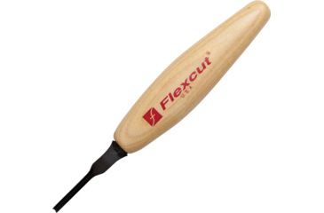 Image of Flexcut Micro Parting Tool 60 deg 3mm Fixed Blade Knife, 1.75in, Carbon Steel, Wood Handle FLEXMT37