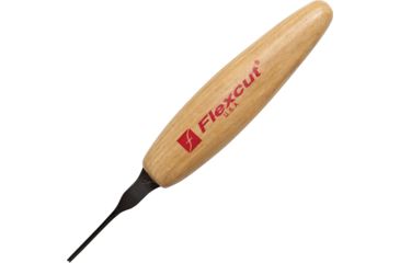 Image of Flexcut Micro Parting Tool 90dg1.5mm Fixed Blade Knife, 1.75in, Carbon Steel, Wood Handle FLEXMT39