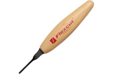 Image of Flexcut Micro Shallow U-Gouge 1.5mm Fixed Blade Knife, 1.75in, Carbon Steel, Wood Handle FLEXMT23