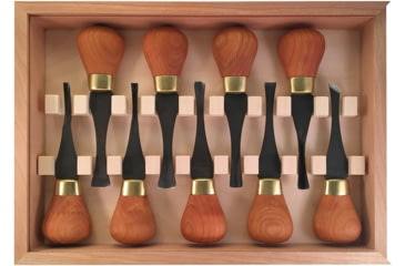 Image of Flexcut Premium Deluxe Palm Set, SS Blade, Cherry Wood Handles, FRP405