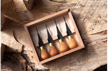 Image of Flexcut Premium Micro-Palm Set, Knob Cherry Wood Handles, FRP804