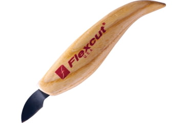 Image of Flexcut Right-Handed Hook, 6in Overall, 1 1/8in High Carbon Steel Curved, Ergonomic Wood Handle, KN26