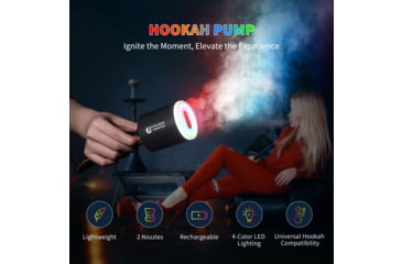 Image of Flextail HOOKAH PUMP - Electric and Rechargeable Smoking Accessory, HP1360-BK-i