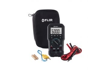 Image of FLIR Instruments DM64 HVAC TRMS Digital Multimeter with Temperature, Black DM64