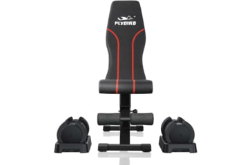 Image of Flybird Fitness 55lb Weight Bench Dumbbells Bundle Sets, 6840174379201