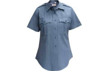 Image of Flying Cross Deluxe Tropical Womens Short Sleeve Shirt W/ Traditional Collar, French Blue - 252R662646NA