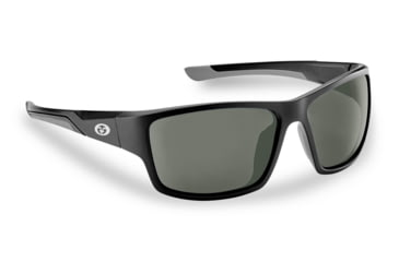Image of Flying Fisherman 7712BS Sand Bank Polarized Sunglasses, Matte Black Frame, Smoke Lens, 7712BS