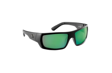 Image of Flying Fisherman 7861BAG Sargasso Sunglasses Matte Black Frame Amber-Green Mirror Lens, AcuTint Polarized Lens System, 7861BAG