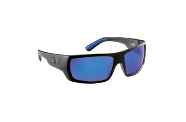 Image of Flying Fisherman 7861BSB Sargasso Sunglasses Matte Black Frame Smoke-Blue Mirror Lens, AcuTint Polarized Lens System, 7861BSB
