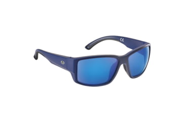 Image of Flying Fisherman 7867NSB Baleen Sunglasses, Matte Black Frame Smoke Blue Mirror Polarized Lens, Medium Fit, 7867NSB