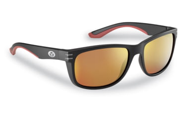 Image of Flying Fisherman 7873BAR Double Header Polarized Sunglasses, Black Frame, Amber-Red Mirror Lens, 7873BAR