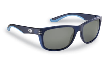 Image of Flying Fisherman 7873NS Double Header Polarized Sunglasses, Matte Navy Frame, Smoke Lens, 7873NS