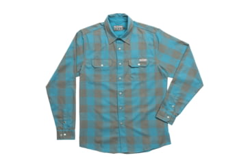 Image of FlyLow Handlebar Tech Flannel - Men's-Ocean/Coal Plaid-Small