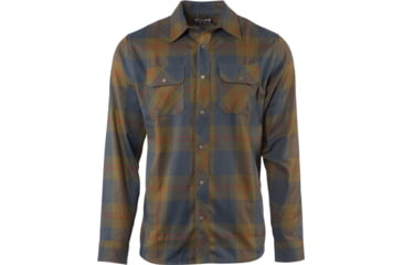 Image of FlyLow Handlebar Tech Flannel - Men's-Rust/Neptune/Army-X-Large