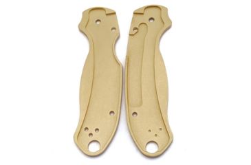 Image of Flytanium Brass Scales for Spyderco Para3, Antique Stonewash, FLY-0280