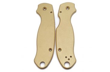 Image of Flytanium Brass Scales for Spyderco Para3, Antique Stonewash, FLY-0280
