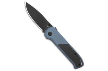 Image of Flytanium Flytanium Arcade Shark-Lock Knife Blue Aluminum w/Carbon Fiber 3.2" Black, Black/Blue, CPM S35VN, adult, BHQ-195856