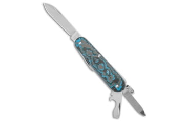 Image of Flytanium Flytanium Arctic Storm Fat Carbon + Victorinox Cadet Knife, Black/Blue, adult, BHQ-191834