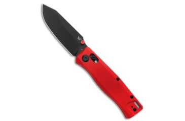 Image of Flytanium Flytanium BEEF Crossbar Lock Knife Fire Red G-10 3.5" Black PVD, Red, D2, adult, BHQ-208207
