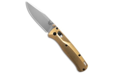 Image of Flytanium Flytanium Brass Crossfade Scales + Benchmade Bugout Knife 3.24" Satin, Brass, CPM S30V, adult, BHQ-134516