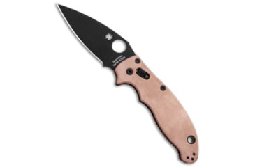 Image of Flytanium Flytanium Copper Scales + Spyderco Manix 2 Knife 3.4" Black, Copper, CPM S30V, adult, BHQ-93948