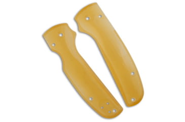 Image of Flytanium Custom Lotus Scales for Spyderco Shaman Knife, Yellow, 4.375 inch, BHQ-189512