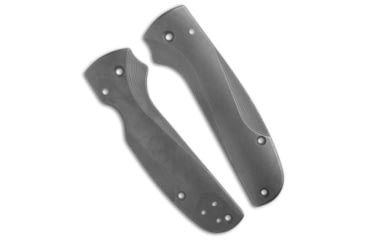 Image of Flytanium Custom Titanium Lotus Scales for Spyderco Shaman Knife, Stonewash, Gray, 4.375 inch, BHQ-189509
