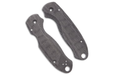 Image of Flytanium Lotus Canvas Micarta Scales for Spyderco Para 3 Knife, Black, 4.25 inch, BHQ-178020