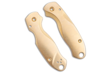 Image of Flytanium Lotus Brass Scales for Spyderco Para 3 Knife, Gray, 4.25 inch, BHQ-178015