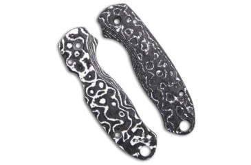 Image of Flytanium Lotus CF Scales for Spyderco Para 3 Knife, Matte, Black/White, One Size, BHQ-205355