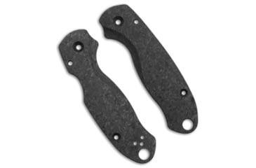 Image of Flytanium Lotus Scales for Spyderco Paramilitary 3 Knife, Shred, Black, 4.50 inch, BHQ-178019