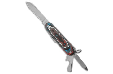 Image of Flytanium Flytanium Nebula Fat Carbon + Victorinox Cadet Knife, Black/Blue/Red/White, adult, BHQ-191831