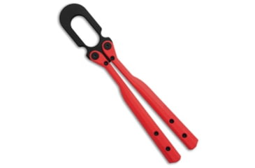 Image of Flytanium U.F.O. Unidentified Flipping Object Training Knife, 2.25in, Stainless Steel, Trainer Blade, Polymer, Lava Red Handle, Lava Red/Black, 8.00 inch, BHQ-204741