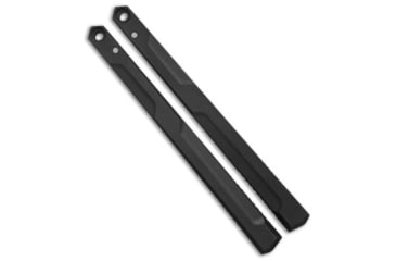 Image of Flytanium v1.5 Channel Aluminum Handles for Kershaw Lucha Balisong Knife, Black, 6.00 inch, BHQ-144290
