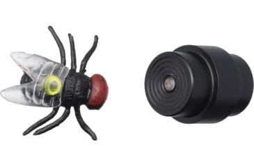 Image of Flytanium PM2 Tritium Titanium Lanyard Hole Stopper, Blue Tritium Insert, Black Finish, FLY-1194BB